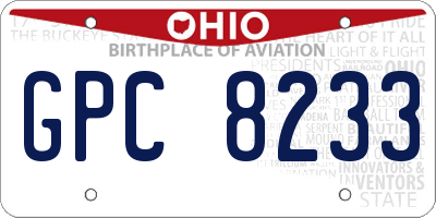 OH license plate GPC8233