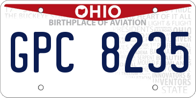 OH license plate GPC8235