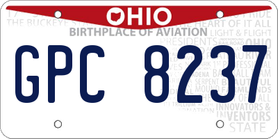 OH license plate GPC8237