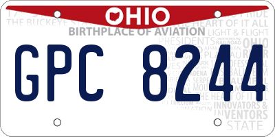 OH license plate GPC8244