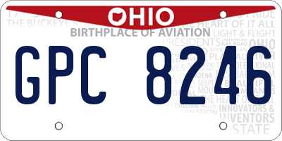 OH license plate GPC8246
