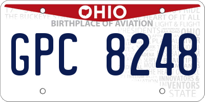 OH license plate GPC8248