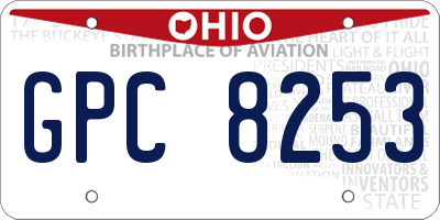 OH license plate GPC8253