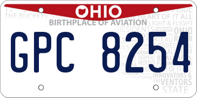 OH license plate GPC8254