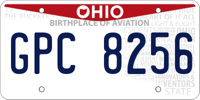 OH license plate GPC8256