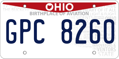 OH license plate GPC8260