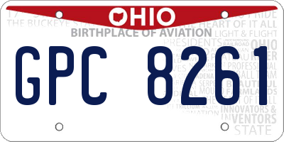 OH license plate GPC8261