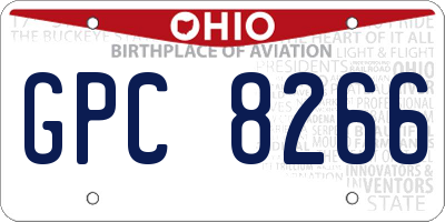OH license plate GPC8266