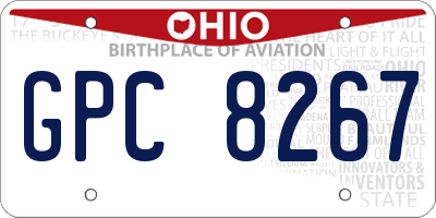 OH license plate GPC8267