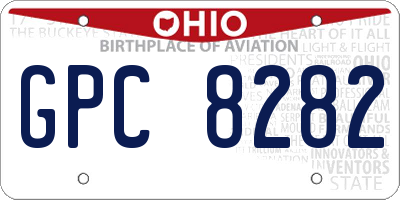 OH license plate GPC8282