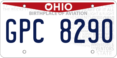 OH license plate GPC8290
