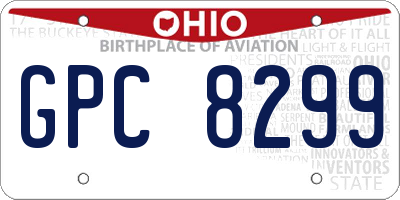 OH license plate GPC8299