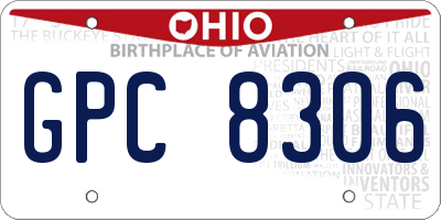 OH license plate GPC8306