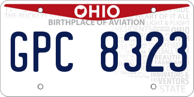 OH license plate GPC8323