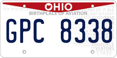 OH license plate GPC8338