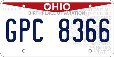 OH license plate GPC8366