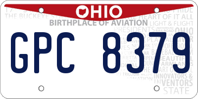 OH license plate GPC8379
