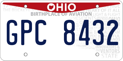 OH license plate GPC8432