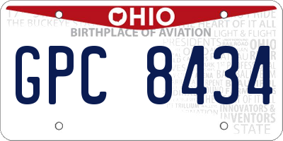OH license plate GPC8434