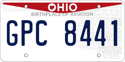 OH license plate GPC8441