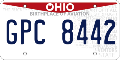 OH license plate GPC8442