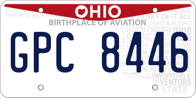 OH license plate GPC8446