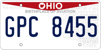 OH license plate GPC8455