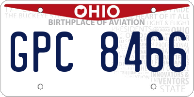OH license plate GPC8466