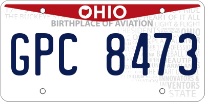 OH license plate GPC8473
