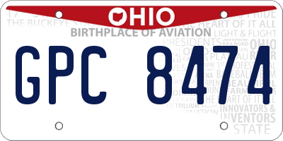 OH license plate GPC8474