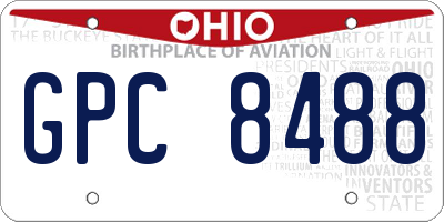 OH license plate GPC8488