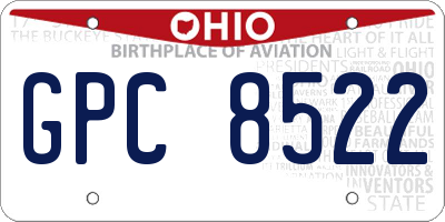 OH license plate GPC8522