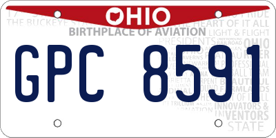 OH license plate GPC8591
