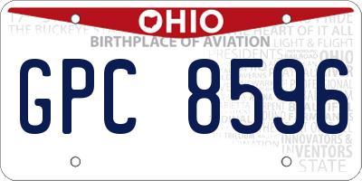 OH license plate GPC8596