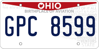 OH license plate GPC8599