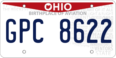 OH license plate GPC8622