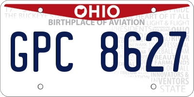 OH license plate GPC8627
