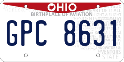 OH license plate GPC8631