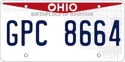 OH license plate GPC8664