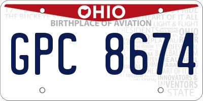 OH license plate GPC8674