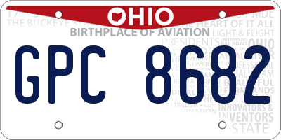 OH license plate GPC8682