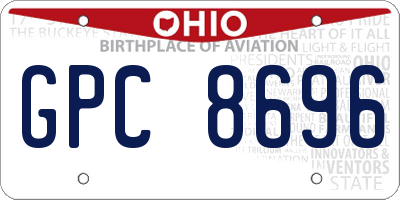 OH license plate GPC8696