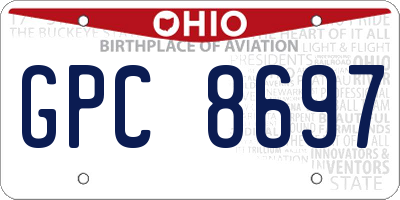 OH license plate GPC8697