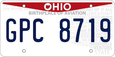 OH license plate GPC8719
