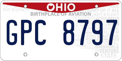 OH license plate GPC8797