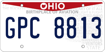 OH license plate GPC8813