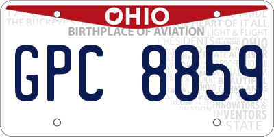 OH license plate GPC8859