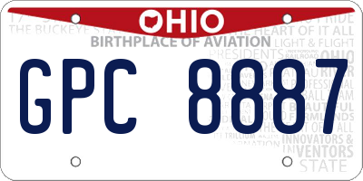 OH license plate GPC8887