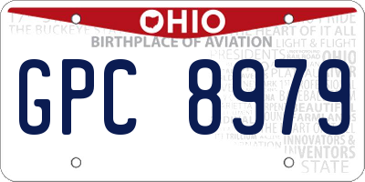 OH license plate GPC8979