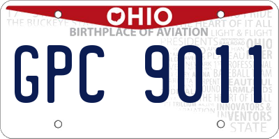 OH license plate GPC9011